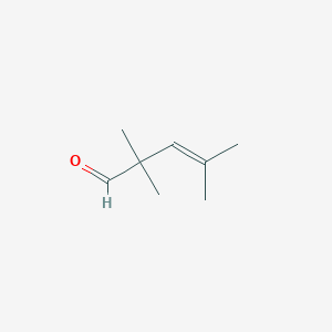 molecular formula C8H14O B12814814 2,2,4-Trimethylpent-3-enal CAS No. 5842-49-9