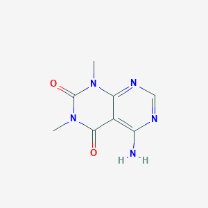 molecular formula C8H9N5O2 B1281486 5-氨基-1,3-二甲基-1H,2H,3H,4H-[1,3]二氮杂[4,5-d]嘧啶-2,4-二酮 CAS No. 70371-55-0