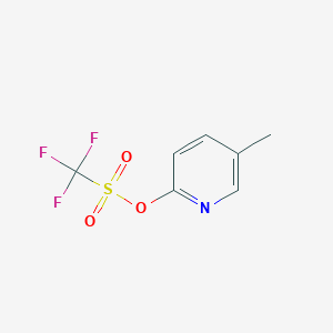 molecular formula C7H6F3NO3S B128149 5-Methylpyridin-2-YL trifluoromethanesulfonate CAS No. 154447-03-7