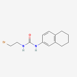 molecular formula C13H17BrN2O B12814900 Urea, 3-(2-bromoethyl)-1-(5,6,7,8-tetrahydro-2-naphthyl)- CAS No. 102434-36-6