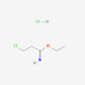 molecular formula C5H11Cl2NO B1281493 Ethyl 3-chloropropanimidoate hydrochloride CAS No. 21367-89-5