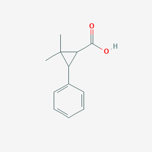 molecular formula C12H14O2 B1281496 Cyclopropanecarboxylic acid, 2,2-dimethyl-3-phenyl- 