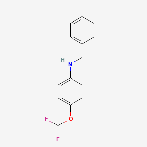 molecular formula C14H13F2NO B12814974 N-benzyl-4-(difluoromethoxy)aniline 