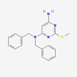 molecular formula C19H20N4S B12814999 N~4~,N~4~-Dibenzyl-2-(methylsulfanyl)pyrimidine-4,6-diamine CAS No. 60755-24-0
