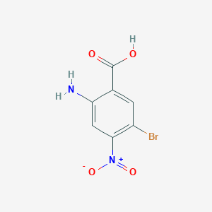 molecular formula C7H5BrN2O4 B1281501 2-Amino-5-bromo-4-nitro-benzoic acid CAS No. 89642-24-0