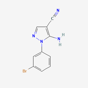molecular formula C10H7BrN4 B1281506 5-amino-1-(3-bromophenyl)-1H-pyrazole-4-carbonitrile CAS No. 71856-56-9