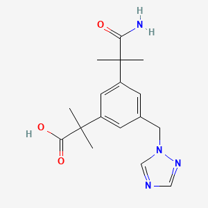 molecular formula C17H22N4O3 B12815079 Anastrozole Acid Amide CAS No. 2469244-33-3