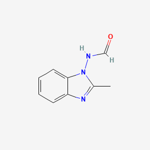 molecular formula C9H9N3O B12815125 N-(2-Methyl-1H-benzo[d]imidazol-1-yl)formamide 