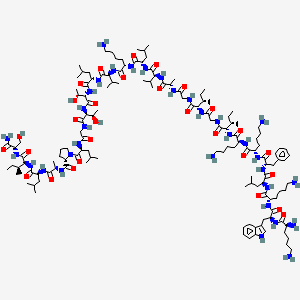 molecular formula C136H233N33O29 B12815149 Cecropin A (1-8)-Melittin (1-18) amide 