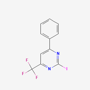 molecular formula C11H6F3IN2 B12815156 2-Iodo-6-phenyl-4-(trifluoromethyl)pyrimidine 