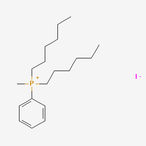 molecular formula C19H34IP B12815212 Dihexyl(methyl)phenylphosphanium iodide CAS No. 106707-17-9