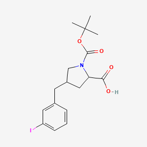 molecular formula C17H22INO4 B12815274 (2S,4R)-1-(Tert-butoxycarbonyl)-4-(3-iodobenzyl)-pyrrolidine-2-carboxylic acid 
