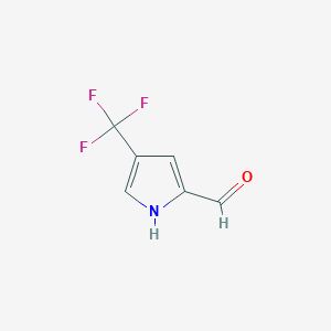 molecular formula C6H4F3NO B12815310 4-(Trifluoromethyl)-1H-pyrrole-2-carbaldehyde 