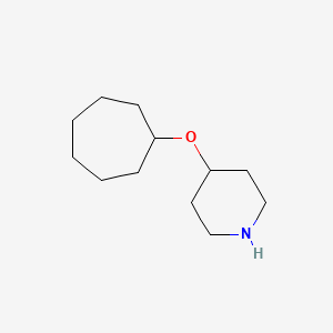 molecular formula C12H23NO B12815339 4-(Cycloheptyloxy)piperidine 