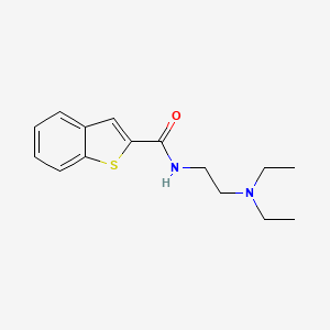 molecular formula C15H20N2OS B12815478 Benzo(b)thiophene-2-carboxamide, N-(2-(diethylamino)ethyl)- CAS No. 15272-61-4