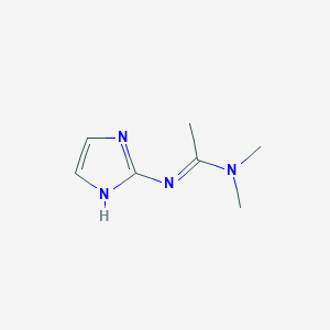 molecular formula C7H12N4 B12815564 N'-(1H-Imidazol-2-yl)-N,N-dimethylacetimidamide 