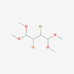 molecular formula C8H16Br2O4 B12815626 Butane, 2,3-dibromo-1,1,4,4-tetramethoxy- CAS No. 25537-21-7
