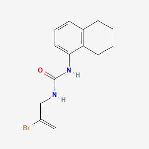 molecular formula C14H17BrN2O B12815636 Urea, 1-(2-bromoallyl)-3-(5,6,7,8-tetrahydro-1-naphthyl)- CAS No. 102434-15-1