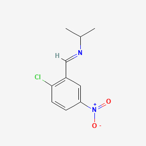 molecular formula C10H11ClN2O2 B12815644 1-Chloro-2-isopropyliminomethyl-4-nitrobenzene CAS No. 71173-78-9