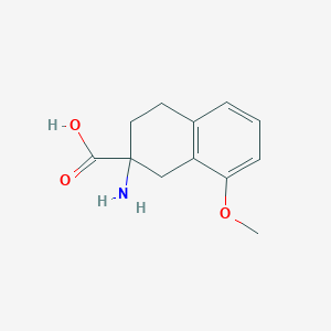 molecular formula C12H15NO3 B1281565 2-Amino-8-methoxy-1,2,3,4-tetrahydro-naphthalene-2-carboxylic acid CAS No. 67544-71-2