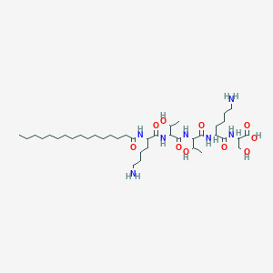 molecular formula C39H75N7O10 B12815682 Palmitoyl pentapeptide 