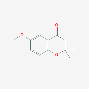 molecular formula C12H14O3 B1281569 6-methoxy-2,2-dimethyl-3,4-dihydro-2H-1-benzopyran-4-one CAS No. 13229-59-9