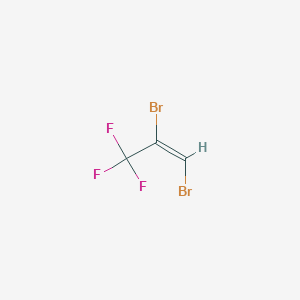 molecular formula C3HBr2F3 B12815719 (E)-1,2-dibromo-3,3,3-trifluoroprop-1-ene 
