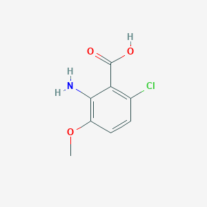 molecular formula C8H8ClNO3 B1281572 2-Amino-6-chloro-3-methoxybenzoic acid CAS No. 67303-47-3