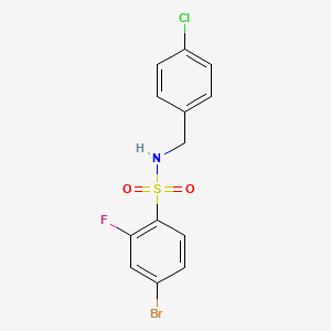 molecular formula C13H10BrClFNO2S B12815721 4-Bromo-N-(4-chlorobenzyl)-2-fluorobenzenesulfonamide 