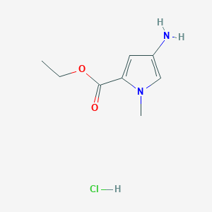 molecular formula C8H13ClN2O2 B1281575 ethyl 4-amino-1-methyl-1H-pyrrole-2-carboxylate hydrochloride CAS No. 118438-51-0