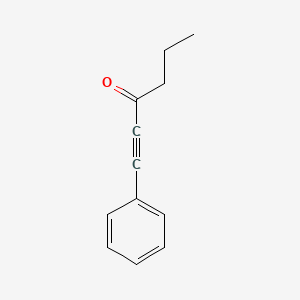 molecular formula C12H12O B12815788 1-Hexyn-3-one, 1-phenyl- CAS No. 14252-32-5