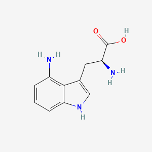 molecular formula C11H13N3O2 B12815894 4-Amino-L-tryptophan 