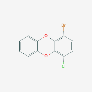 molecular formula C12H6BrClO2 B12815897 1-Bromo-4-chlorodibenzo[b,e][1,4]dioxine 