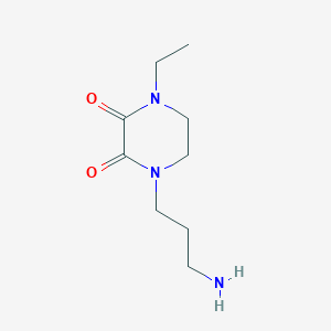 molecular formula C9H17N3O2 B1281590 1-(3-Aminopropyl)-4-ethylpiperazine-2,3-dione 