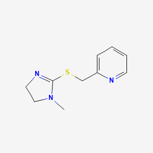 molecular formula C10H13N3S B12815913 2-(((1-Methyl-4,5-dihydro-1H-imidazol-2-yl)thio)methyl)pyridine 
