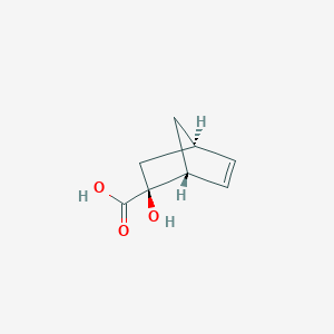 molecular formula C8H10O3 B128160 Bicyclo[2.2.1]hept-5-ene-2-carboxylic acid, 2-hydroxy-, (1R-exo)-(9CI) CAS No. 153923-33-2