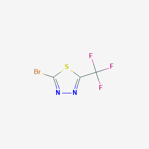 molecular formula C3BrF3N2S B1281600 2-Bromo-5-(trifluoromethyl)-1,3,4-thiadiazole CAS No. 37461-61-3