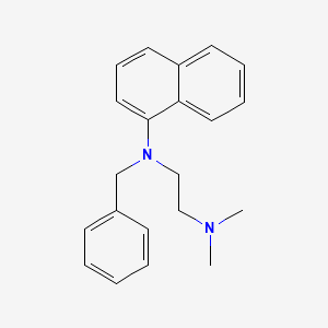 molecular formula C21H24N2 B12816095 Ethylenediamine, N-benzyl-N',N'-dimethyl-N-1-naphthyl- CAS No. 102374-79-8