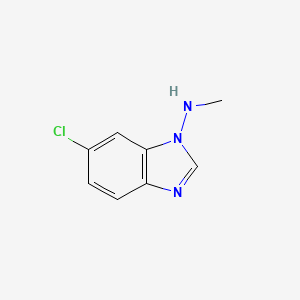 molecular formula C8H8ClN3 B12816169 6-Chloro-N-methyl-1H-benzo[D]imidazol-1-amine CAS No. 40533-93-5