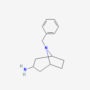 molecular formula C14H20N2 B1281627 8-苄基-8-氮杂双环[3.2.1]辛烷-3-胺 CAS No. 96901-92-7