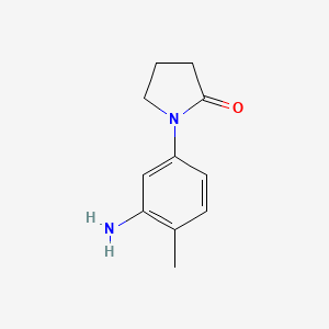 molecular formula C11H14N2O B1281628 1-(3-氨基-4-甲基苯基)吡咯烷-2-酮 CAS No. 69132-82-7