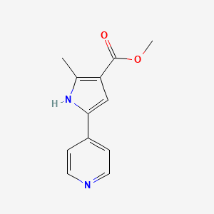 molecular formula C12H12N2O2 B12816285 Methyl 2-methyl-5-(pyridin-4-yl)-1H-pyrrole-3-carboxylate 
