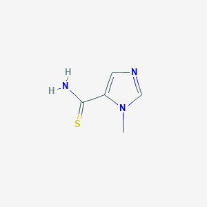 molecular formula C5H7N3S B12816331 1-methyl-1H-imidazole-5-carbothioamide 
