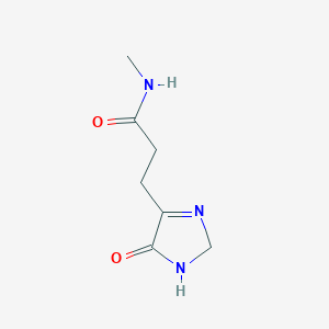 molecular formula C7H11N3O2 B12816429 N-Methyl-3-(5-oxo-2,5-dihydro-1H-imidazol-4-yl)propanamide 