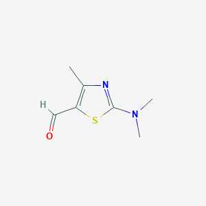 molecular formula C7H10N2OS B1281644 2-(Dimethylamino)-4-methyl-1,3-thiazole-5-carbaldehyde CAS No. 85656-49-1