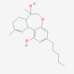 molecular formula C21H30O3 B128165 3-Pentyl-6,7,7a,8,9,11a-hexahydro-1,7-dihydroxy-7,10-dimethyldibenzo(b,d)oxepin CAS No. 158550-93-7