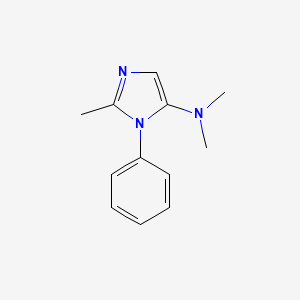 molecular formula C12H15N3 B12816598 N,N,2-Trimethyl-1-phenyl-1H-imidazol-5-amine 
