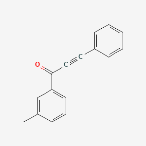molecular formula C16H12O B12816706 3-Phenyl-1-(m-tolyl)prop-2-yn-1-one CAS No. 53692-58-3