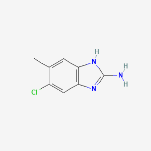 molecular formula C8H8ClN3 B12816797 5-chloro-6-methyl-1H-benzo[d]imidazol-2-amine 