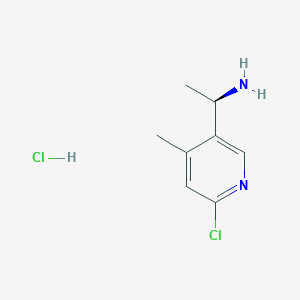 molecular formula C8H12Cl2N2 B12816818 (R)-1-(6-Chloro-4-methylpyridin-3-yl)ethan-1-amine hydrochloride 
